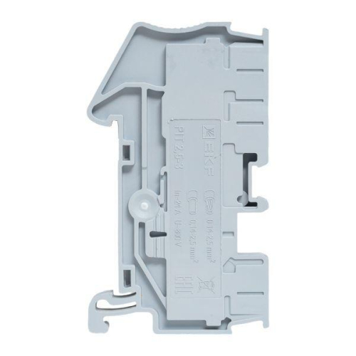 Колодка клеммная пружинная 2.5 Push-in 3 вывода сер. EKF PIT-2.5-3 фото 5