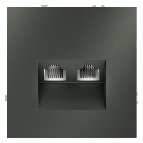 Розетка компьютерная 2-м СП S70 RJ45 + RJ45 кат.6 механизм титан Voltum VLS060206 Розетка компьютерная 2-м СП S70 RJ45 + RJ45 кат.6 механизм титан Voltum VLS060206