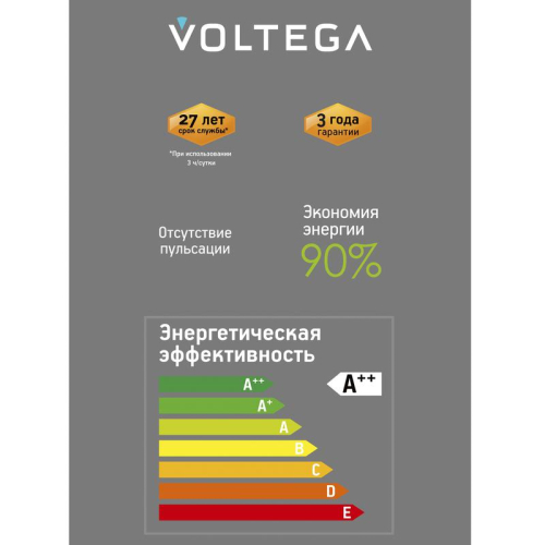 Лампа светодиодная Loft Led YX-G125175LK2F 4Вт 2200К E27 DIM Voltega 8576 фото 4