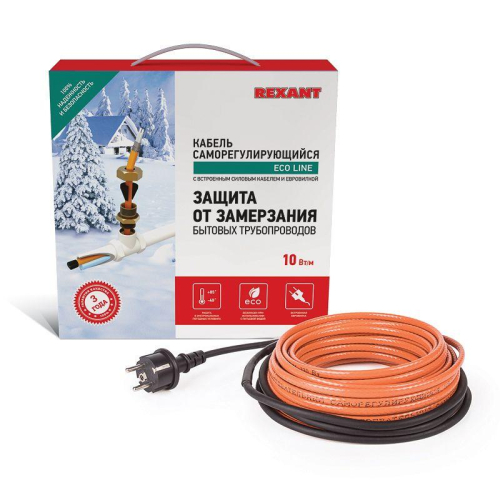 Кабель греющий саморег. пищевой ECO Line (комплект в трубу) 10HTM2-CT (8м/80Вт) Rexant 51-0604 фото 7 Кабель греющий саморег. пищевой ECO Line (комплект в трубу) 10HTM2-CT (8м/80Вт) Rexant 51-0604 фото 7