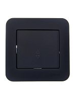 Переключатель проходной 1-кл. 1п СП ASTI 10А IP20 в сборе черн. бархат LEZARD 7081-4242-105