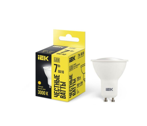 Лампа светодиодная PAR16 софит 7Вт 230В 3000К GU10 IEK LLE-PAR16-7-230-30-GU10 Лампа светодиодная PAR16 софит 7Вт 230В 3000К GU10 IEK LLE-PAR16-7-230-30-GU10