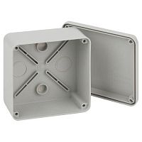 Коробка распаячная ОП 100х100х50мм приборная подъездная на винтах с гладкими стенками IP55 KORvp Эра Б0058942