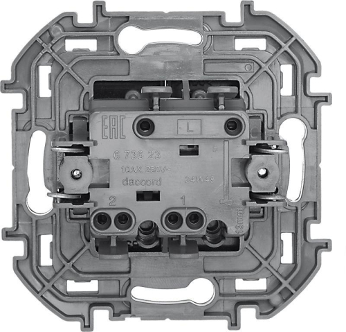 Выключатель 2-кл. Inspiria 10А IP20 250В 10AX механизм антрацит IEK 673623 фото 4