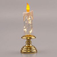 Светильник декоративный новогодний "Свеча" EGNDS-03 тепл. бел. 10 LED h=20см 2хААА IP20 Эра Б0051934