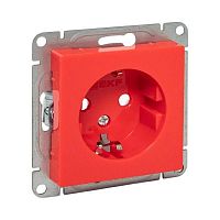 Розетка СП Эпика 16А с заземл. защ. шторки механизм красн. EKF UP1-SOR-111