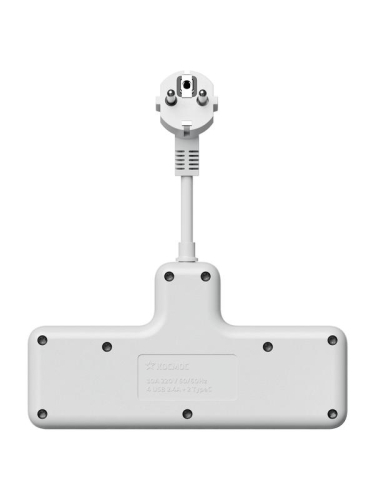 Удлинитель с сетевым фильтром 3х0.3м 10А 2USB + 1USBC 2500Вт ПВС 3х1 компакт бел. КОСМОС FRKsm0.3m-3g(W)USB фото 4