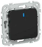 Выключатель проходной 1-кл. СП FLITE ВС61-1-1-ФлЧ 10А с индикацией механизм черн. IEK FI-V12-1-10-1-K02