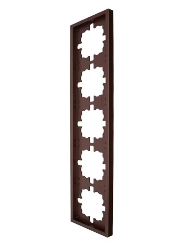 Рамка 5-мест. горизонт. ZIMA шоколад LEZARD 704-7300-150 фото 2