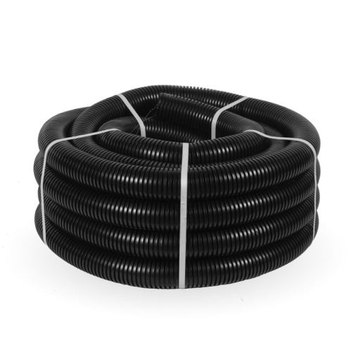 Труба гофрированная ПНД тяжелая d50мм с протяжкой 750 Н безгалоген. (HF) стойкая к УФ черн. (уп.15м) Промрукав PR.025041 фото 2 Труба гофрированная ПНД тяжелая d50мм с протяжкой 750 Н безгалоген. (HF) стойкая к УФ черн. (уп.15м) Промрукав PR.025041 фото 2