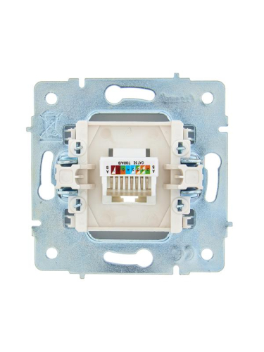 Розетка компьютерная 1-м СП ASTI IP20 RJ45 механизм Cat 5e жемчуж./бел. перламутр. LEZARD 7081-3088-139 фото 2