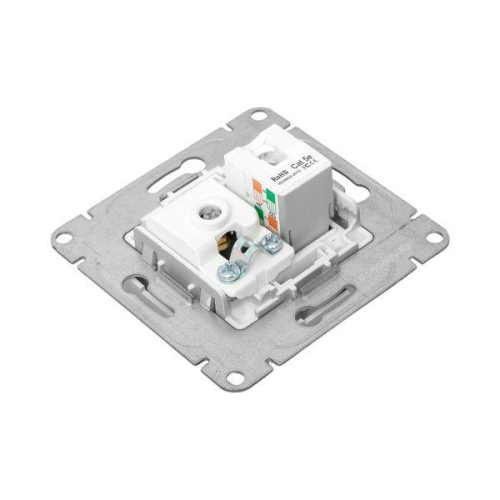 Розетка телевизионная + компьютерная СП Эпика TV + RJ45 кат.5 механизм алюм. EKF UP1-SOA-TV+RJ фото 9