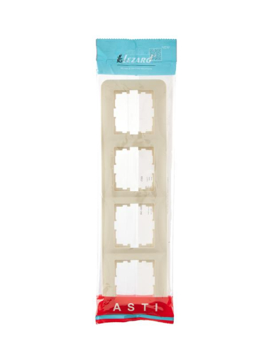 Рамка 4-м ASTI горизонт. крем. LEZARD 7081-0300-149 фото 4