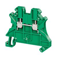 Клемма проходная винтовой зажим 2 точки подключения 2.5кв.мм зел. DKC TUR-2.5R-GN