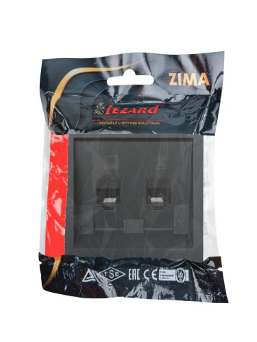 Розетка компьютер+телефон СП ZIMA IP20 черн. бархат LEZARD 704-4288-143 фото 7