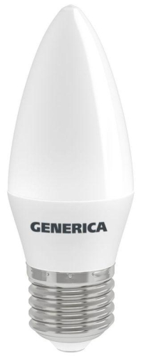 Лампа светодиодная C35 10Вт свеча 6500К E27 230В GENERICA LL-C35-10-230-65-E27-G фото 2