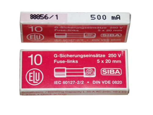 Предохранитель SIBA № 179020.0.5 (0.5А 250В 5х20мм) Электрофарфор ЦБ-00006539 фото 2 Предохранитель SIBA № 179020.0.5 (0.5А 250В 5х20мм) Электрофарфор ЦБ-00006539 фото 2