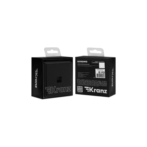 Розетка компьютерная СП STRONG MIELE RJ45 кат.6 антрацит Kranz KR-78-0724-5 фото 7