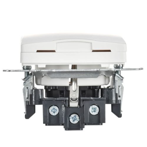 Розетка BRITE РСбш10-3-БрАБ 16А IP20 с заземл. защ. шторки с крышкой механизм арктич. бел. IEK BR-R16-16-K91 фото 6