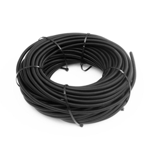 Труба гофрированная ПА dвн 5.0мм dнар 7.2мм негорючая (HF) стойкая к УФ разрезная черн. (уп.25м) Промрукав PR02.0319 фото 3