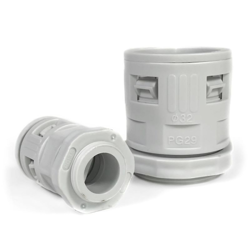 Муфта вводная для гофрированных труб ВМ-ГТ d20мм сер. Промрукав PR08.3269 Муфта вводная для гофрированных труб ВМ-ГТ d20мм сер. Промрукав PR08.3269