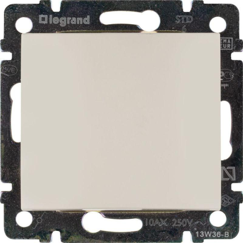 Переключатель проходной 1-кл. СП Valena 10А IP31 250В механизм сл. кость IEK 774306 фото 2
