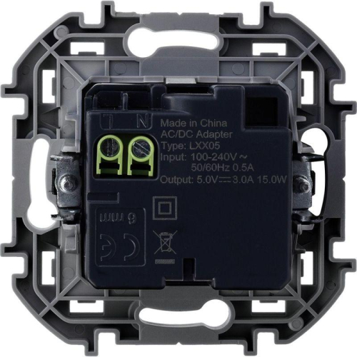 Устройство зарядное Inspiria с 2-мя USB разьемами A и C 240В/5В 3000мА алюм. IEK 673762 фото 3 Устройство зарядное Inspiria с 2-мя USB разьемами A и C 240В/5В 3000мА алюм. IEK 673762 фото 3