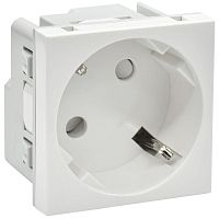 Розетка PRIMER 45град. с заземл. защ. шторки винт. зажим РКС-20-30-П-45 бел. IEK PR-KK40D-RSZH-2-2-45-K01