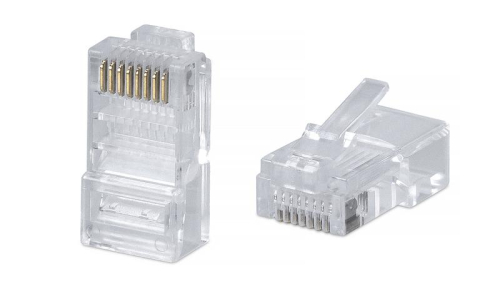 Коннектор RJ45 (8P8C) под витую пару кат.5E универс. для ОЖ и МЖ кабеля для проводников с толщ. по изоляции до 1.05 мм Cabeus 7009c Коннектор RJ45 (8P8C) под витую пару кат.5E универс. для ОЖ и МЖ кабеля для проводников с толщ. по изоляции до 1.05 мм Cabeus 7009c