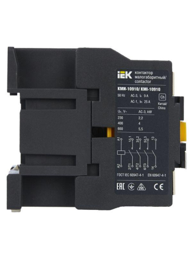Контактор КМИ-10910 9А 230В/АС3 1НО KARAT IEK KKM11-009-230-10 фото 7