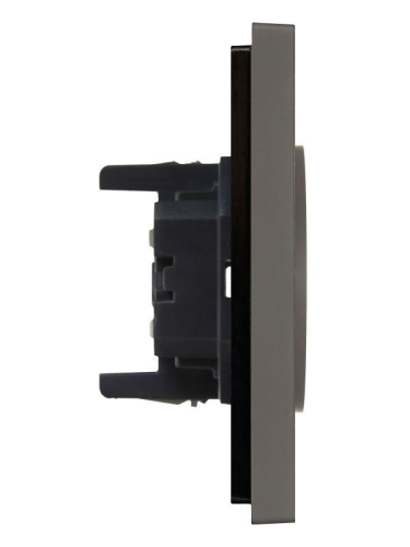 Розетка 2-м СП FORTE&PIANO FP325 10А без заземл. защ. шторки безвинт. крепл. сер. IEK FP-R23-10-1-K03 фото 4