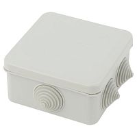 Коробка распаячная KKORz-100-100-50-6gv открытой установки КОР 100х100х50мм защелк. крышка 6 вставл. сальника IP55 ЭРА Б0055757