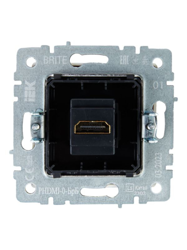 Розетка СП BRITE HDMI РHDMI-0-БрБ механизм бел. IEK BR-H10-K01 фото 4