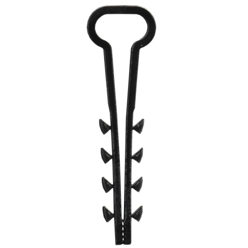 Дюбель-хомут 10х5мм для плоского кабеля нейлон черн. (уп.100шт) GENERICA UDH14-10-05-100-K02-G фото 2