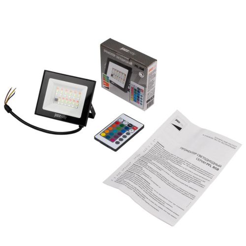 Прожектор светодиодный PFL RGB-RC 20Вт BL ДО/СДО IP65 (управление с пульта группой прожекторов R15м) JazzWay 5064157 фото 9