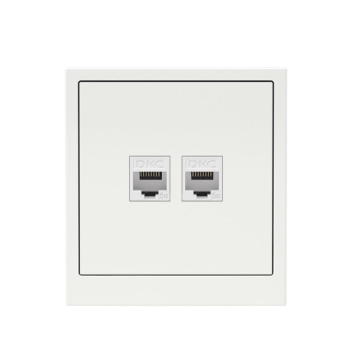 Розетка компьютерная 2-м KANT RJ45 кат.5E без шторки бел. магнолия DKC 7000664 фото 5 Розетка компьютерная 2-м KANT RJ45 кат.5E без шторки бел. магнолия DKC 7000664 фото 5