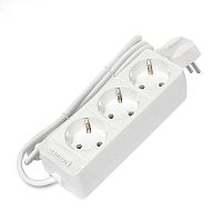 Удлинитель 3х1.5м с заземл. 10А IP20 2.2кВт ПВС 3х0.75 бел. DOMTOK 2373