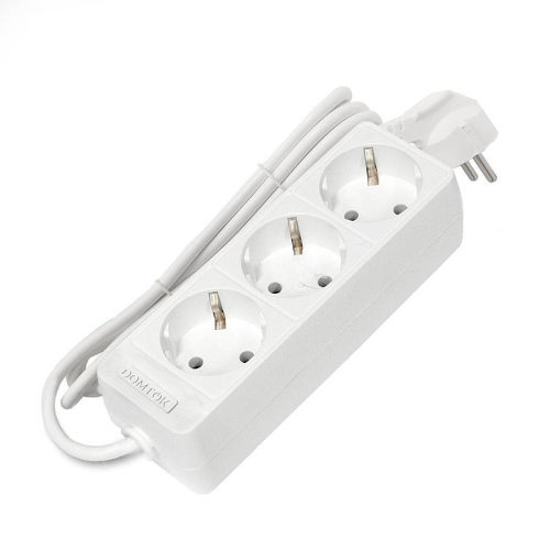 Удлинитель 3х1.5м с заземл. 16А IP20 3.5кВт ПВС 3х1 бел. DOMTOK 2389 фото 3 Удлинитель 3х1.5м с заземл. 16А IP20 3.5кВт ПВС 3х1 бел. DOMTOK 2389 фото 3