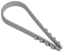 Дюбель-хомут 19х25мм для круглого кабеля нейлон сер. (уп.100шт) GENERICA UDH13-19-25-100-K03-G