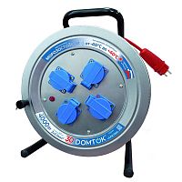 Удлинитель на метал. катушке 4х30м с заземл. 16А IP44 4кВт КГ 3х2.5 с защ. крышкой АРКТИК DOMTOK 2588 Удлинитель на метал. катушке 4х30м с заземл. 16А IP44 4кВт КГ 3х2.5 с защ. крышкой АРКТИК DOMTOK 2588