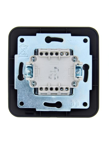 Выключатель 2-кл. 1п СП ASTI 10А IP20 в сборе черн. бархат LEZARD 7081-4242-101 фото 2 Выключатель 2-кл. 1п СП ASTI 10А IP20 в сборе черн. бархат LEZARD 7081-4242-101 фото 2