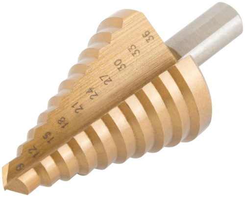 Сверло по металлу ступенчатое 9-36мм 9 ступеней HSS КУРС 36404 фото 2