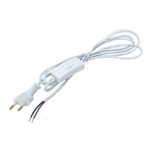 Шнур для бра с выключателем 2м 2х0.5кв.мм EKF ASB-610 Шнур для бра с выключателем 2м 2х0.5кв.мм EKF ASB-610