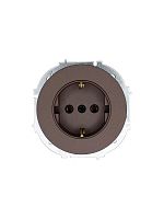 Розетка 1-м OSEN IP20 16А с заземл. ПБТ механизм шоколад LEZARD 743-7388-122B