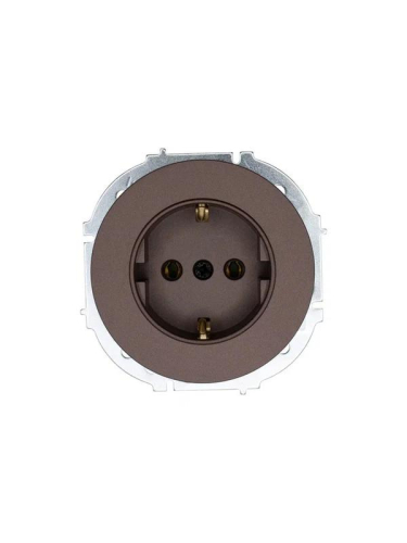 Розетка 1-м OSEN IP20 16А с заземл. ПБТ механизм шоколад LEZARD 743-7388-122B Розетка 1-м OSEN IP20 16А с заземл. ПБТ механизм шоколад LEZARD 743-7388-122B