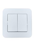 Выключатель 2-кл. 1п СП ASTI 10А IP20 в сборе бел. LEZARD 7081-0202-101