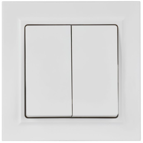 Выключатель 2-кл. СП BRITE ВСР10-2-0-БрАБ 10А в сборе арктич. бел. IEK BR-V20-0-10-K91-F фото 2 Выключатель 2-кл. СП BRITE ВСР10-2-0-БрАБ 10А в сборе арктич. бел. IEK BR-V20-0-10-K91-F фото 2