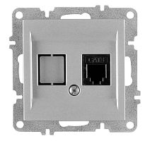 Розетка телефонная 1вых. СП 1мод. LAVIN/KAREN RJ45 кат.3 механизм сер. ARVIA 50 03 2000 221