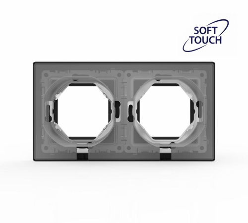 Рамка 2-м Pixel IP44 карбон TOKOV ELECTRIC TKE-PX-RM2-C14-IP44 фото 3