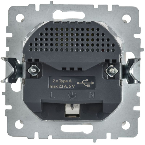 Розетка BRITE РЮш10-1-БрАБ 16А с USB A+A 2.1А с заземл. защ. шторки механизм арктич. бел. IEK BR-R14-16-U21-D21-K91 фото 4 Розетка BRITE РЮш10-1-БрАБ 16А с USB A+A 2.1А с заземл. защ. шторки механизм арктич. бел. IEK BR-R14-16-U21-D21-K91 фото 4